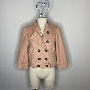 Anthropologie Idra Burnt Orange Cropped Jacket